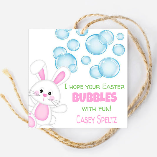 Bunny Bubbles Gift Tag