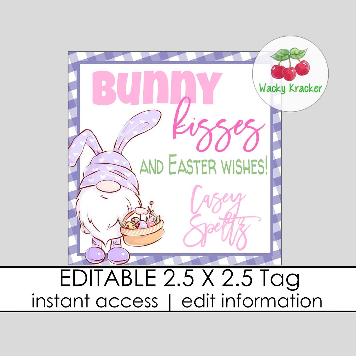 Bunny Kisses Gift Tag