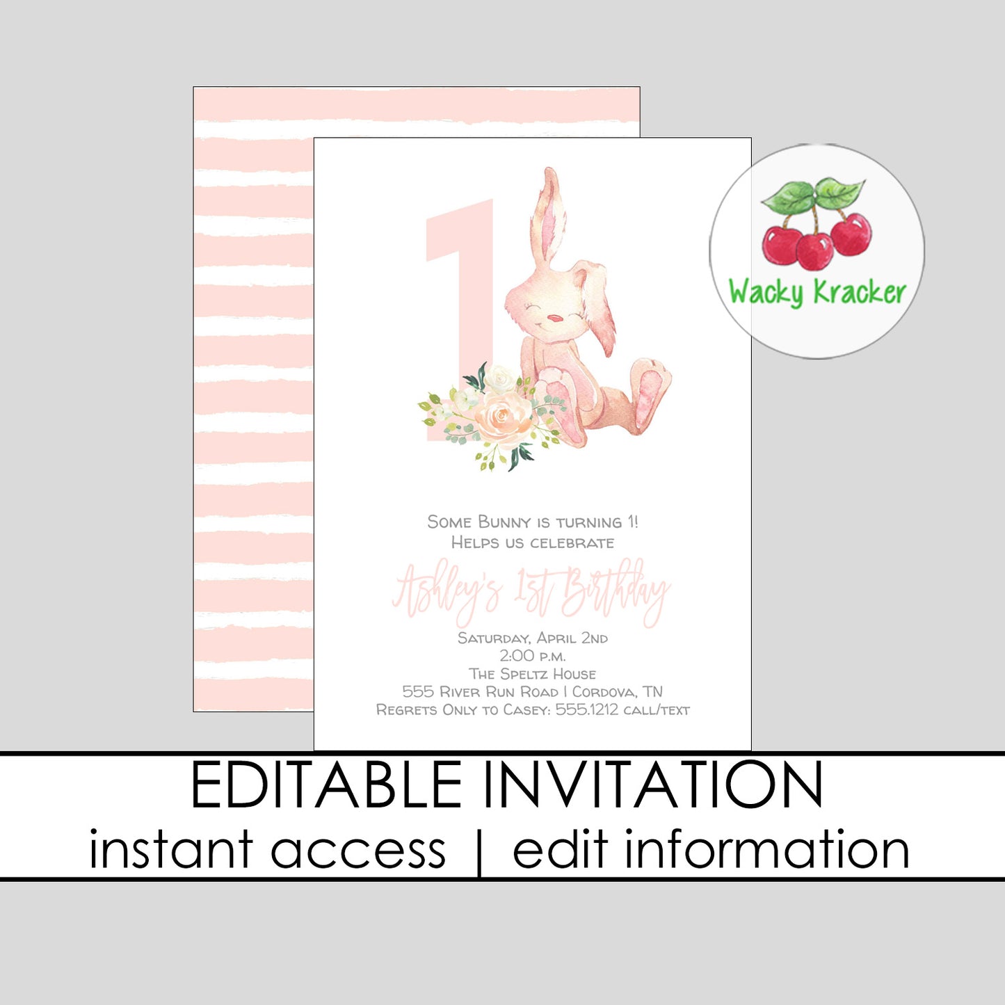 Some Bunny Birthday Invitation