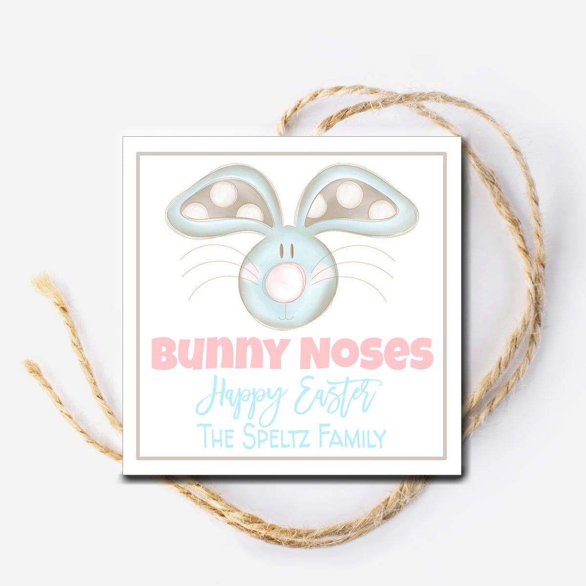 Bunny Noses Gift Tag