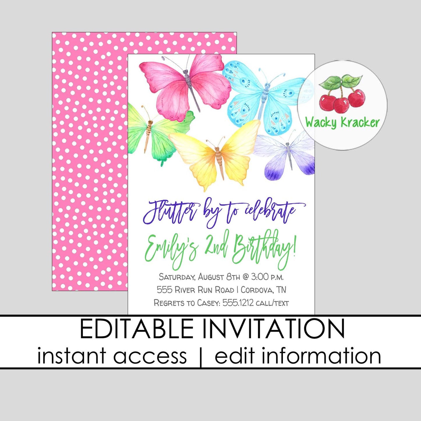 Butterfly Birthday Invitation