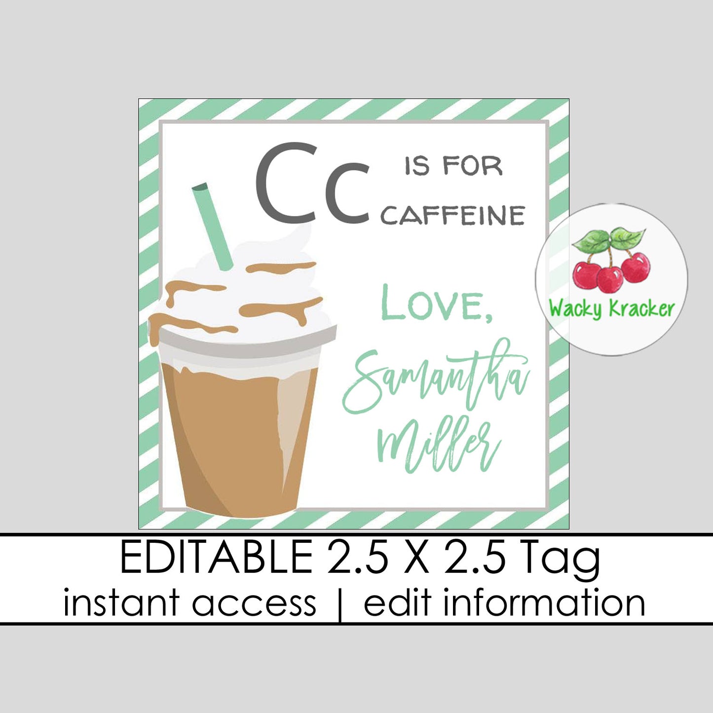 Caffeine Gift Tag