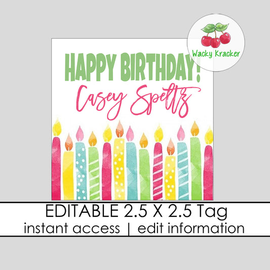 Candle Gift Tag