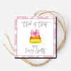 Candy Corn Pink Halloween Gift Tag