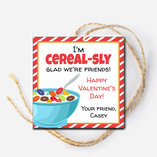 Cereal Valentine Tag