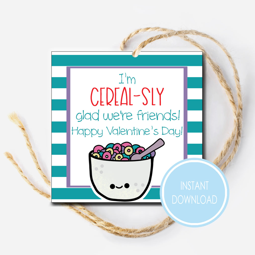Cereal Instant Download Tag