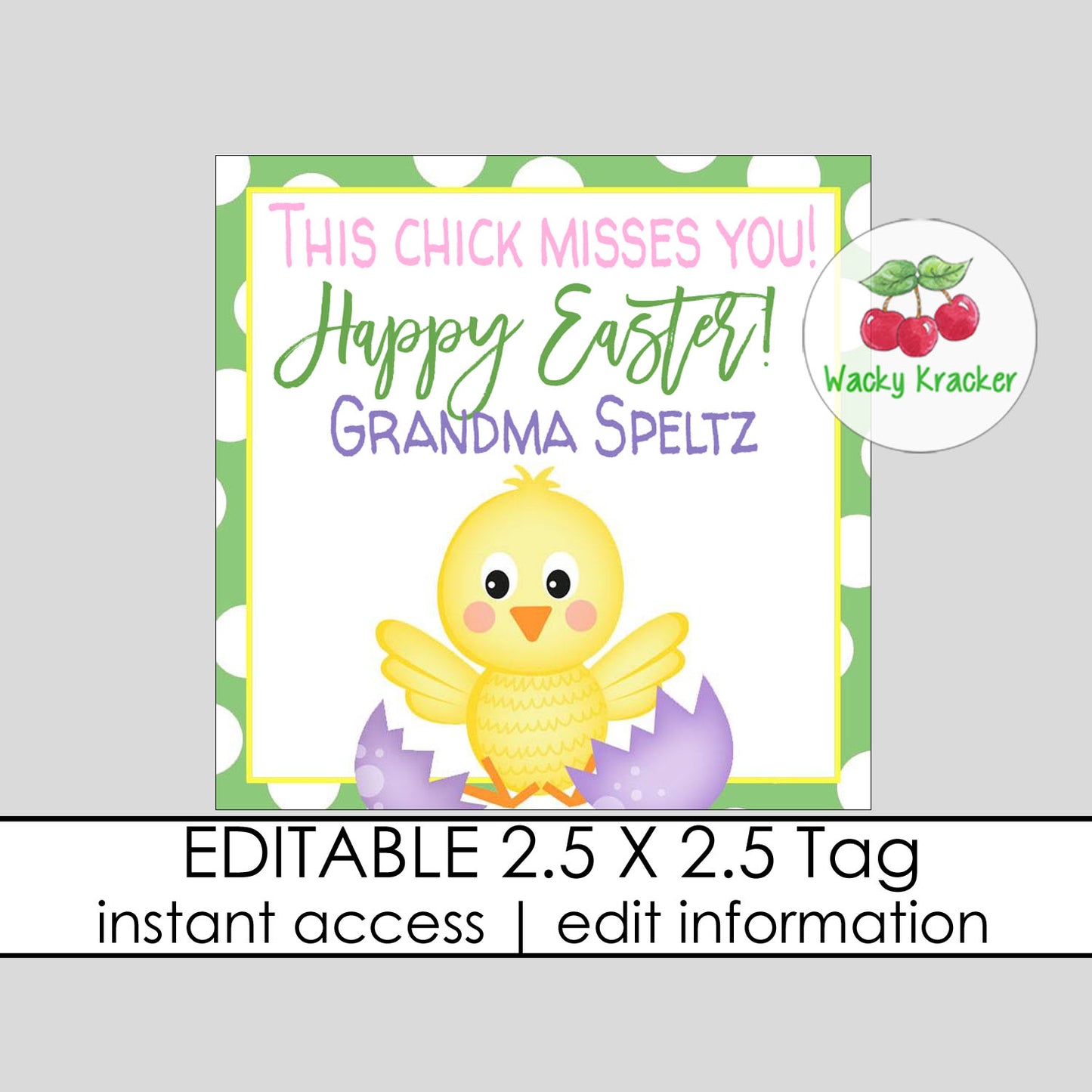 Chick Misses Gift Tag