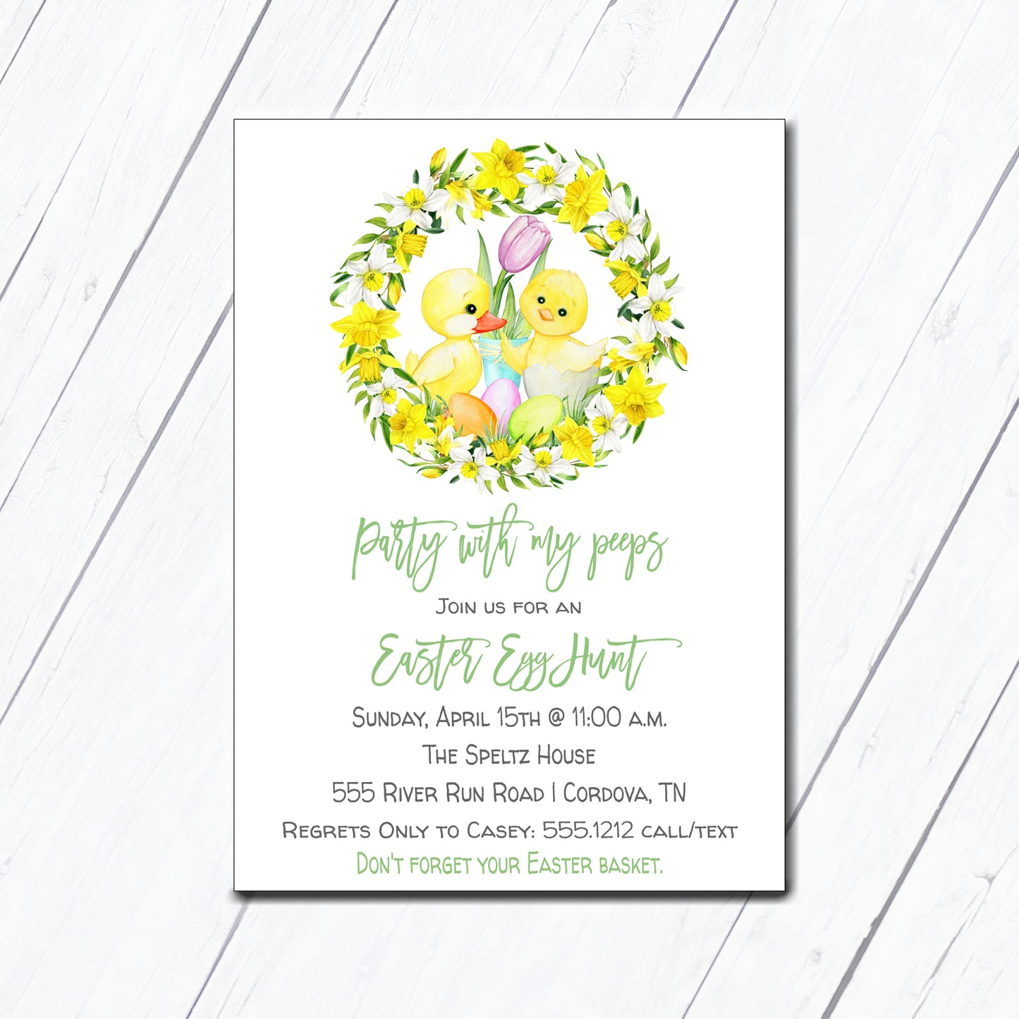 Easter Chick Invitation