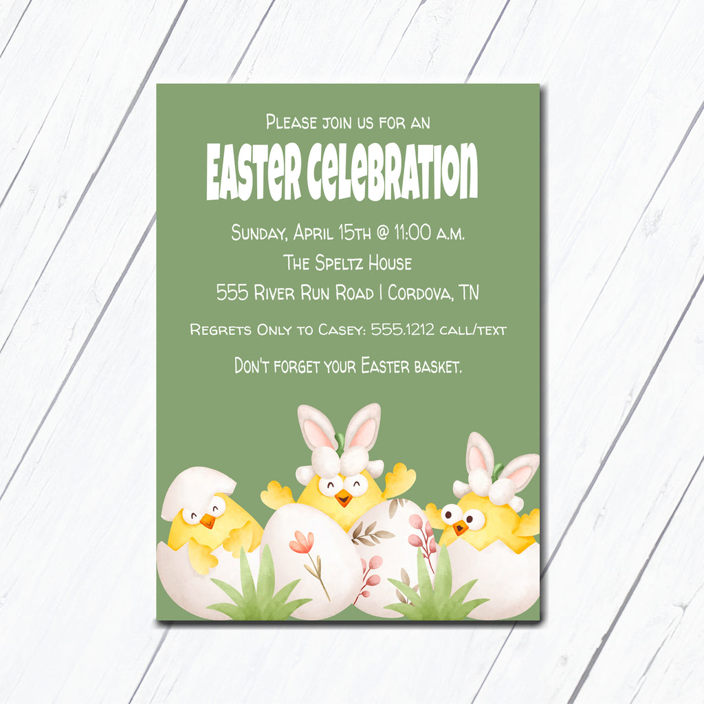 Easter Chick Invitation