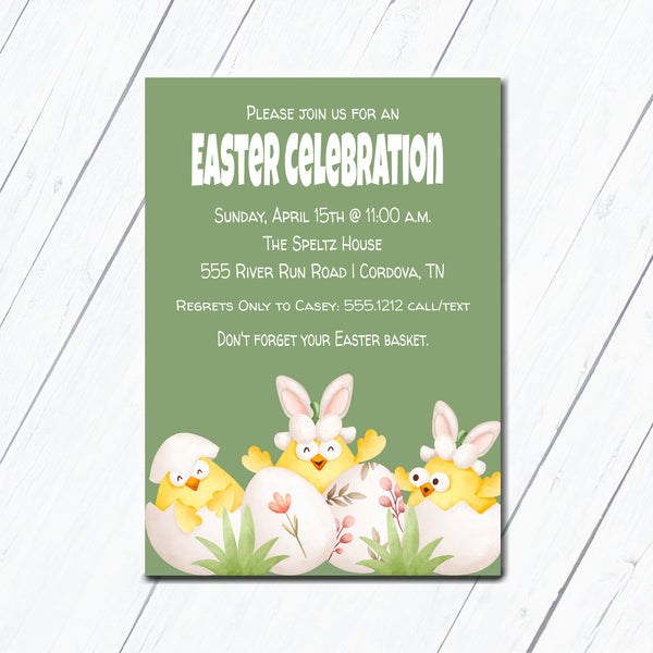 Easter Chick Invitation