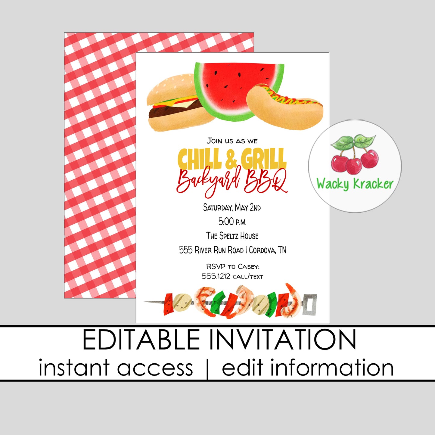 Chill and Grill Invitation
