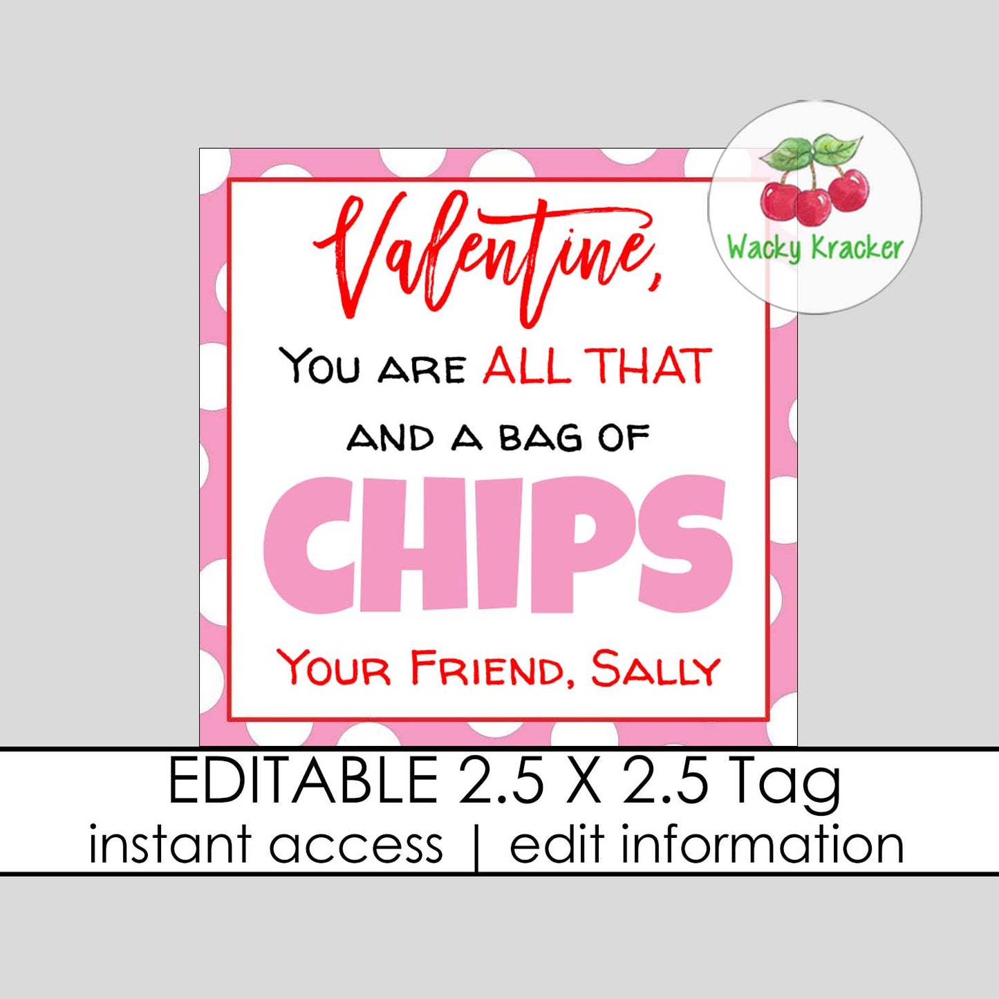 Chip Valentine Gift Tag