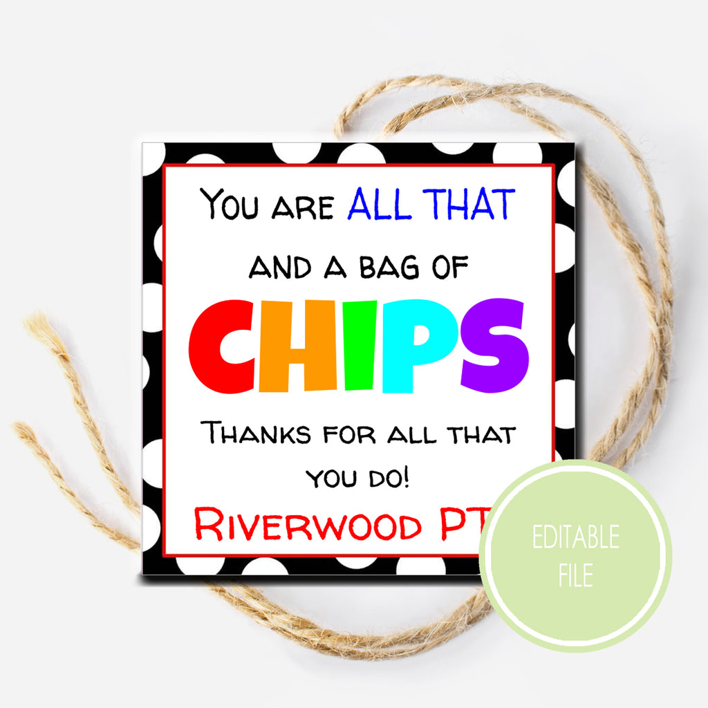 Chips Gift Tag