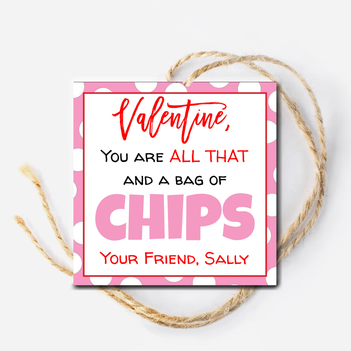 Chip Valentine Gift Tag