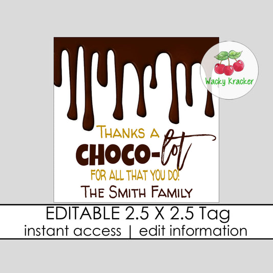 Chocolate Gift Tag