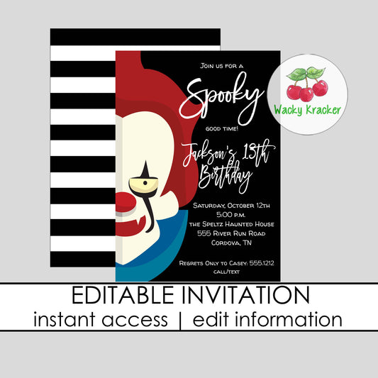 Clown Invitations