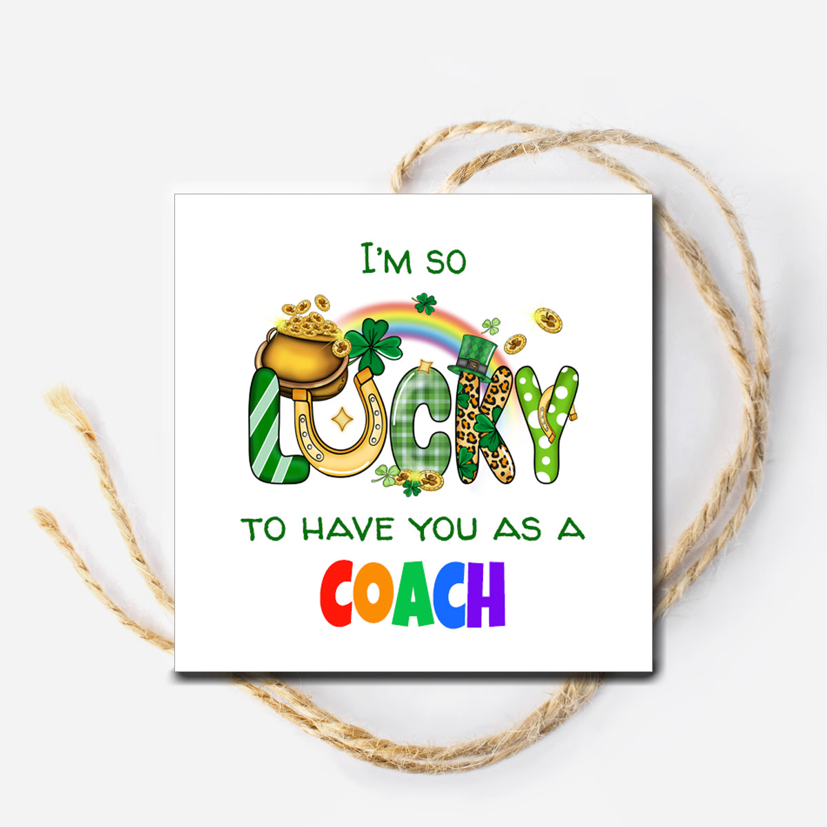 St. Patrick's Coach Instant Download Tag