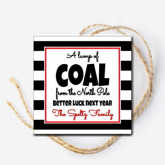 Lump of Coal Gift Tag