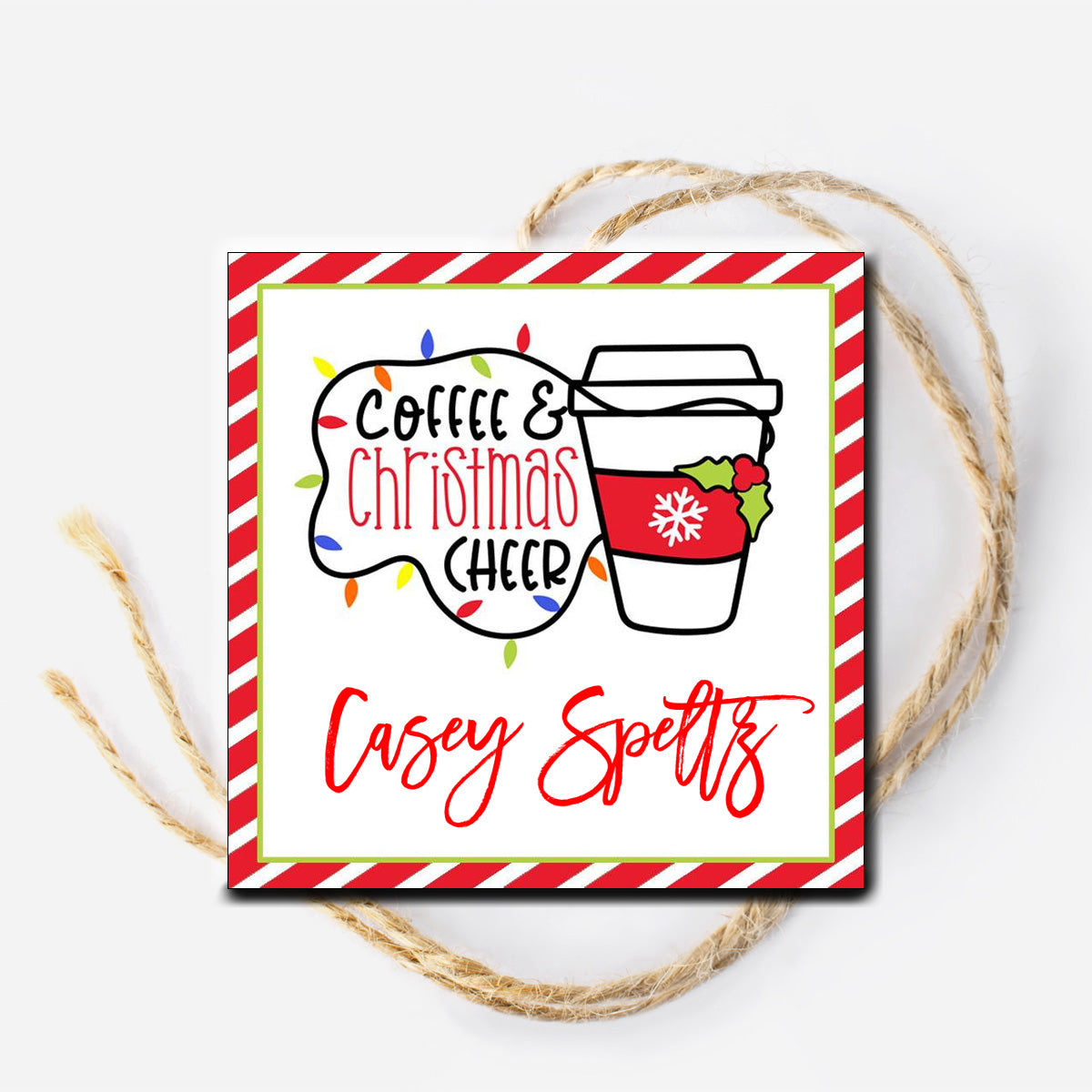 Coffee and Christmas Cheer Gift Tag