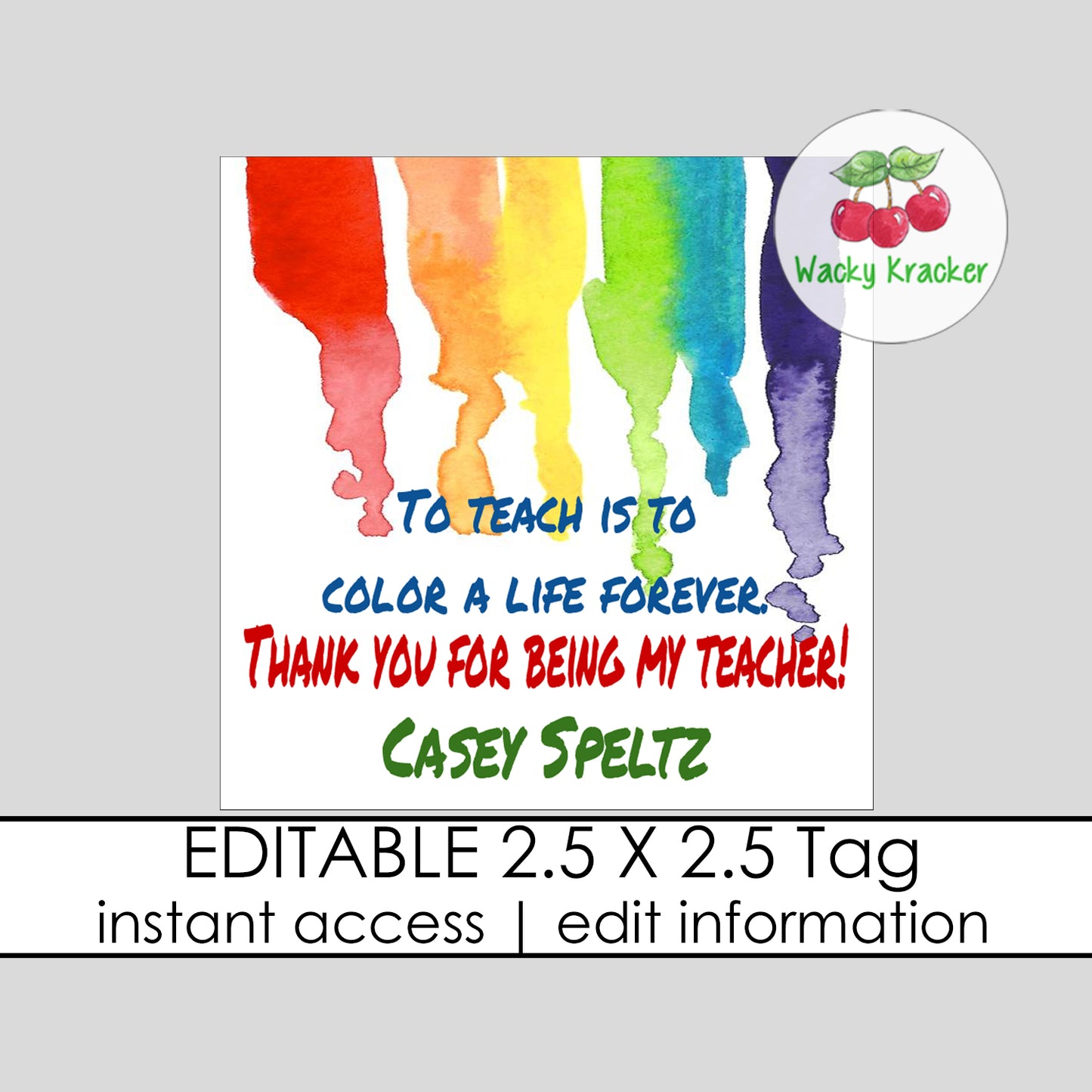 Color Gift Tag