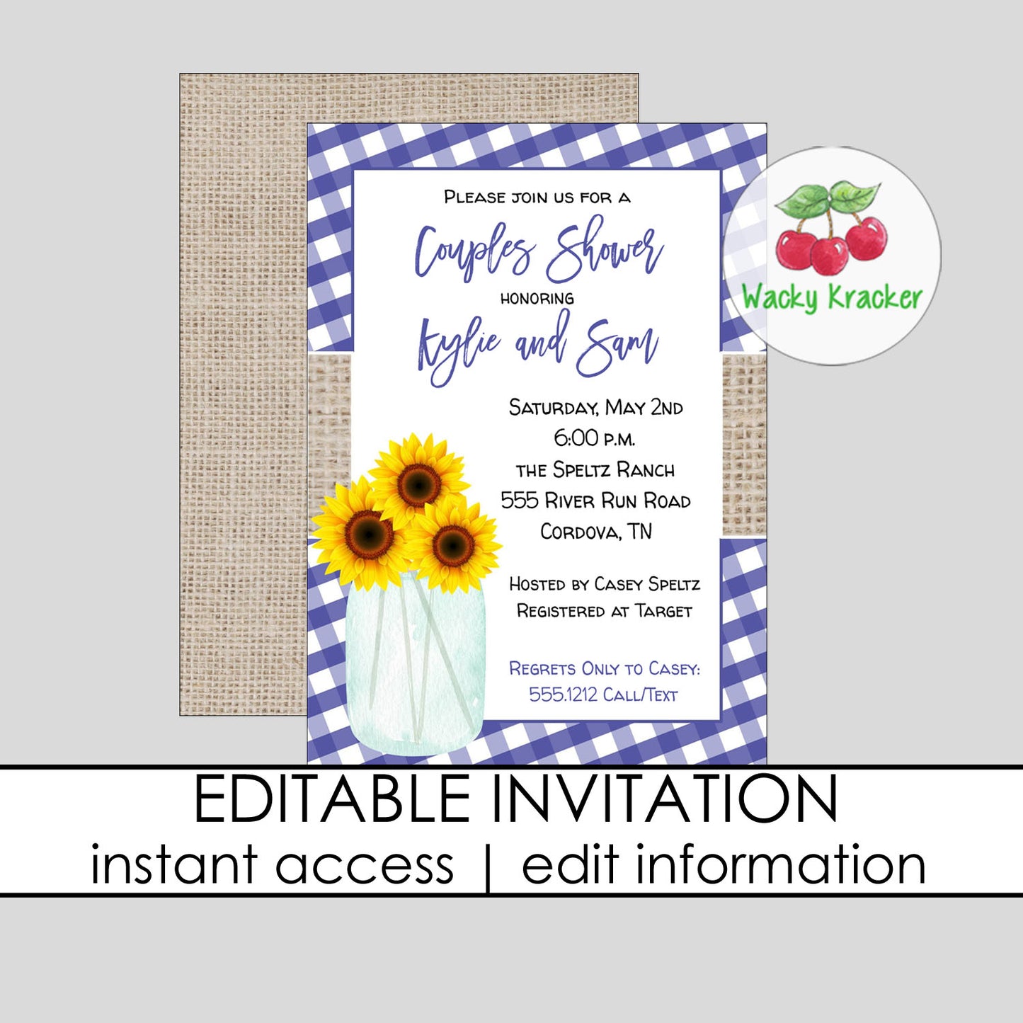 Country Bridal Shower Invitation