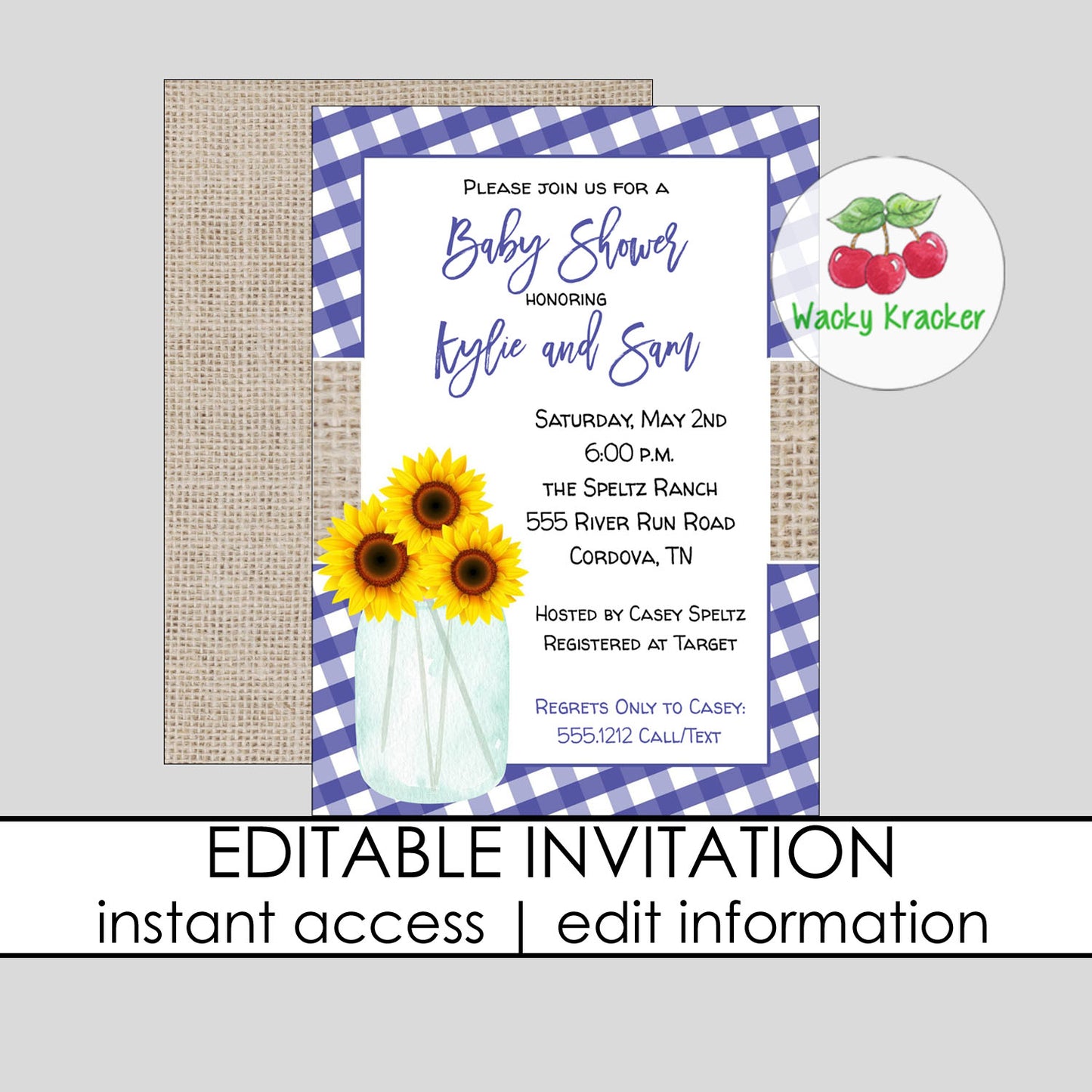 Country Baby Shower Invitation