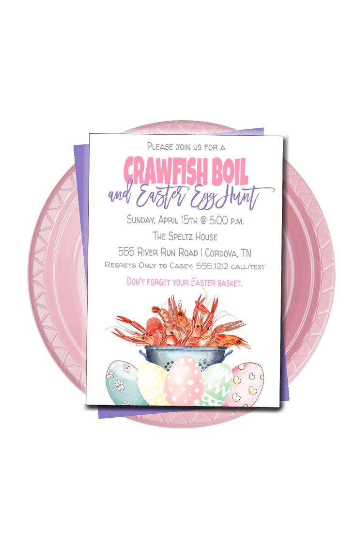 Easter Crawfish Boil Invitation