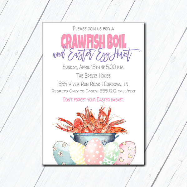 Easter Crawfish Boil Invitation