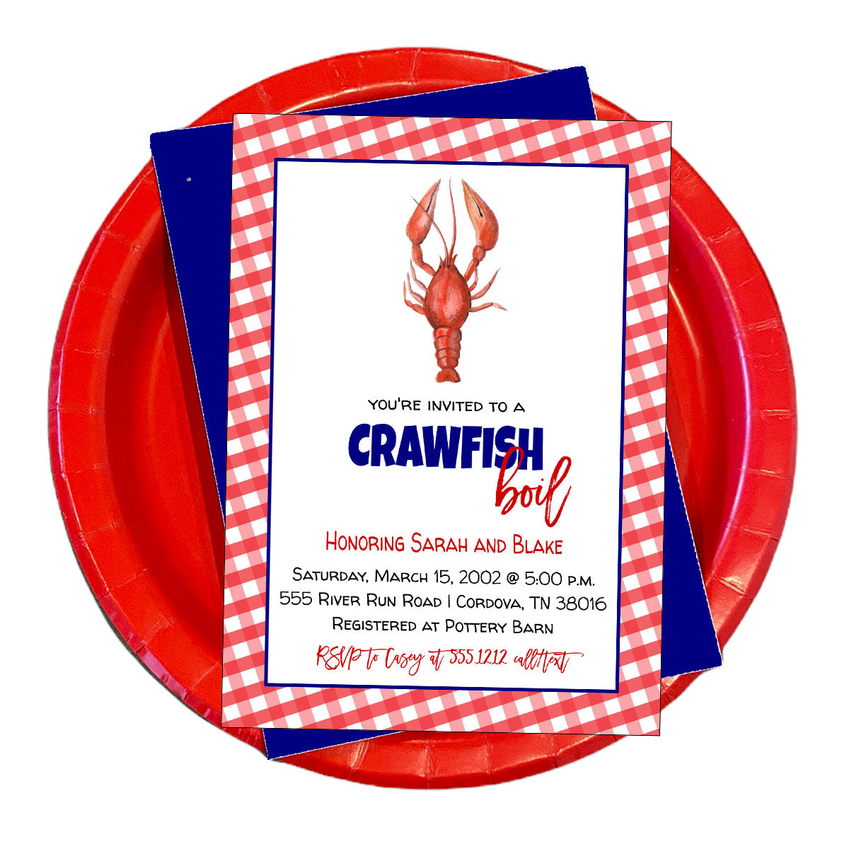 Crawfish Boil Bridal Shower Party Invitation
