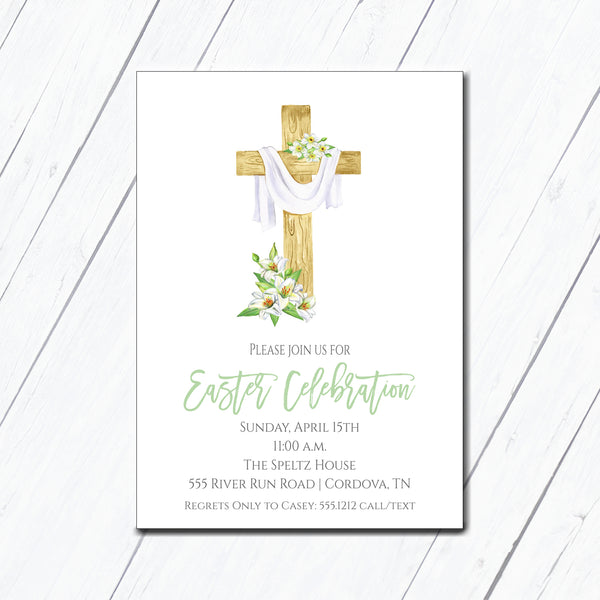 Easter Cross Invitation