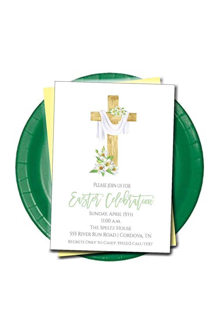 Easter Cross Invitation