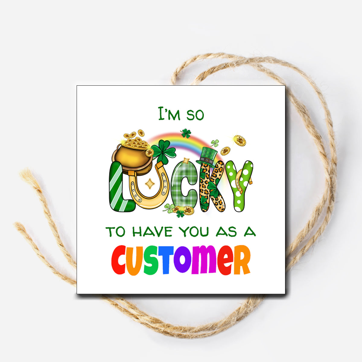 St. Patrick's Customer Instant Download Tag