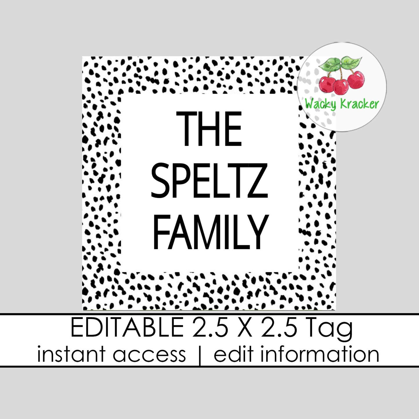 Dalmation Gift Tag