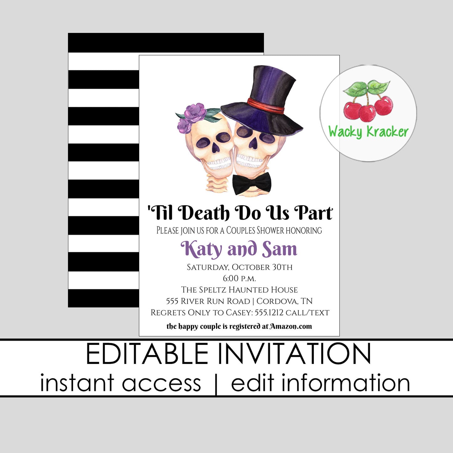 Til Death Do Us Part Invitation