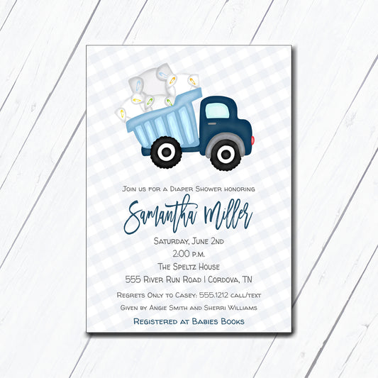 Diaper Baby Shower Truck