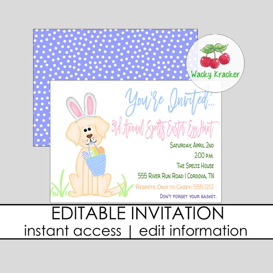 Dog Bunny Invitation