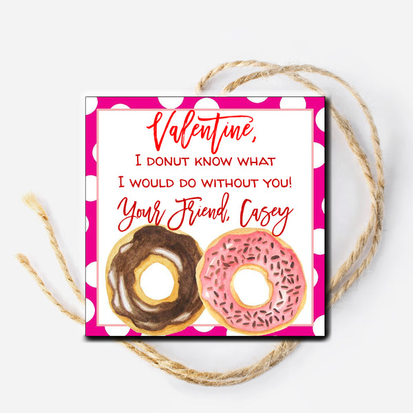 Donut Valentine Gift Tag