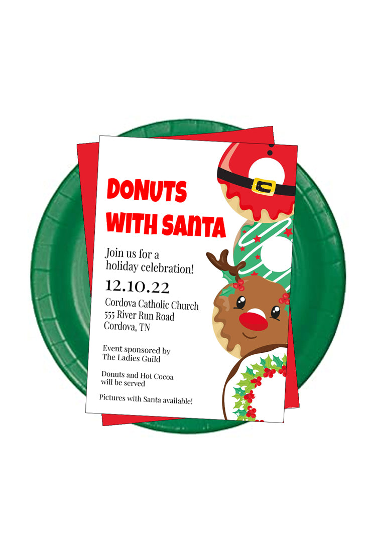 Donuts with Santa Invitation