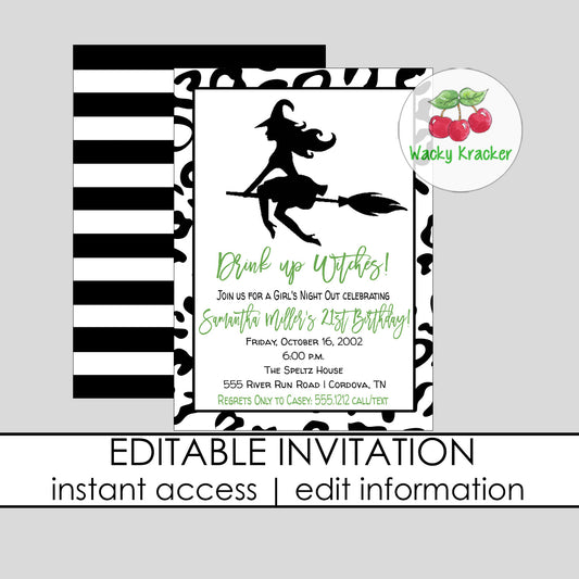 Drink Up Witches Invitation