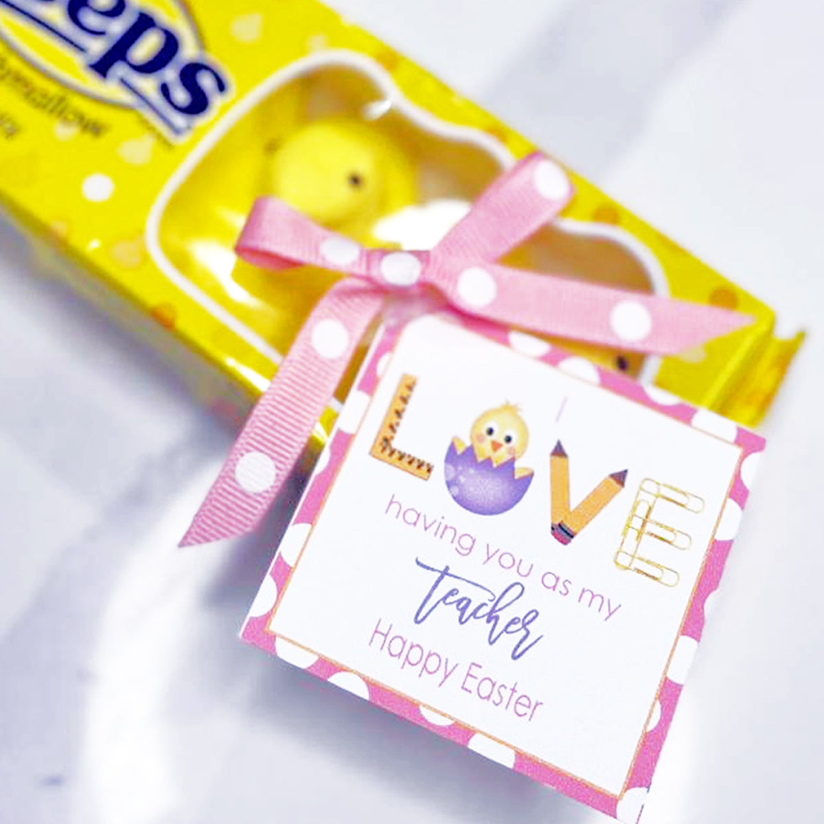 Easter Love Instant Download Tag