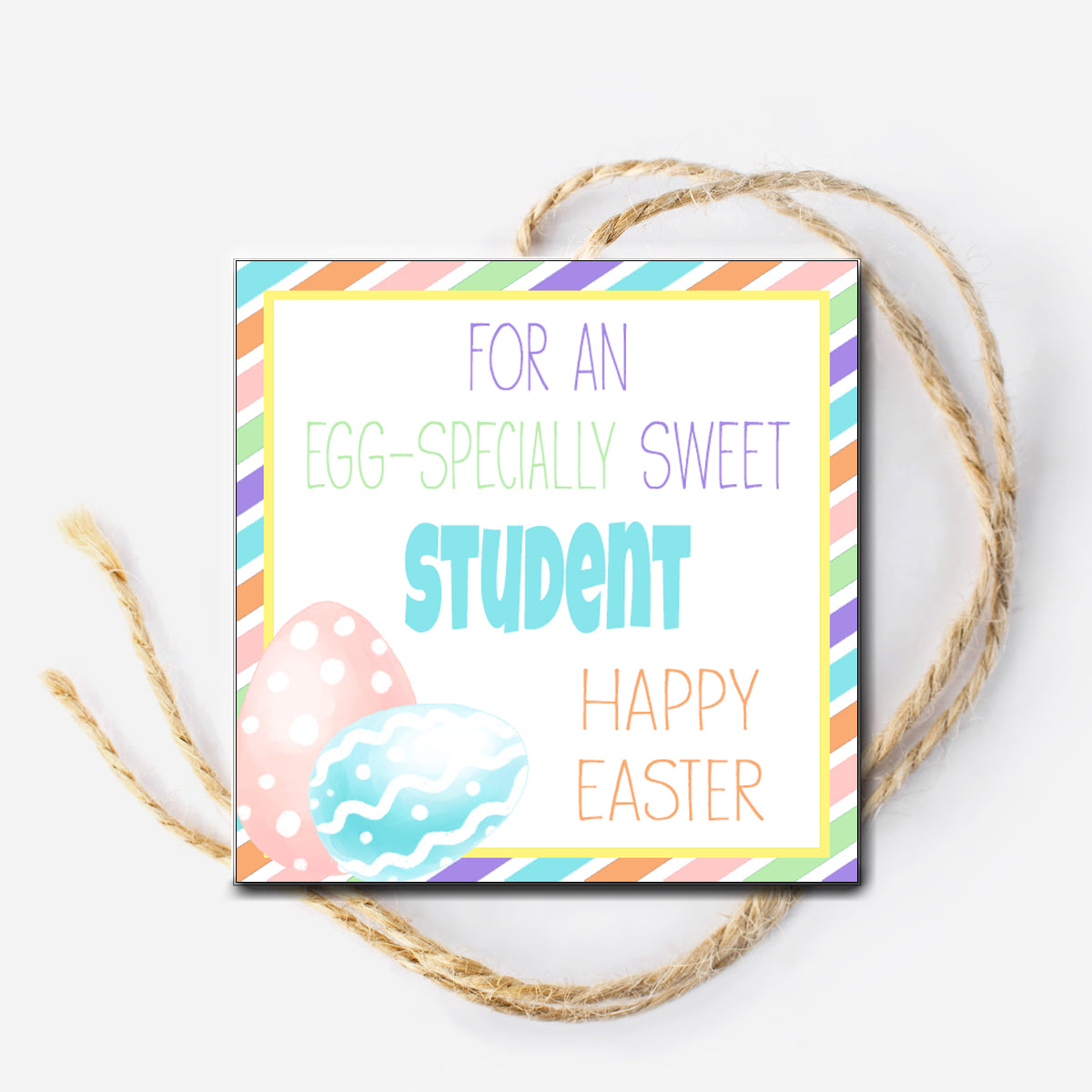 Egg Student Instant Download Tag