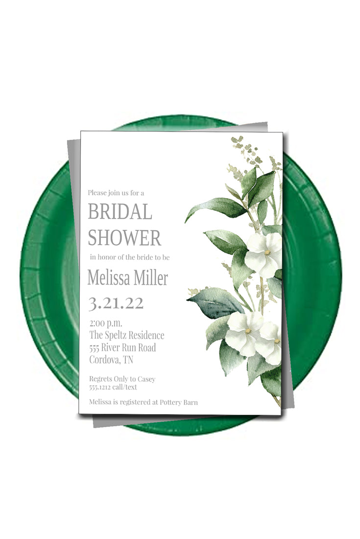 Eucalyptus with Flowers Bridal Shower Invitation