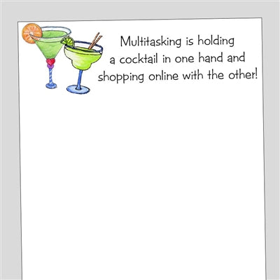 Cocktail and Online Shopping Notepad