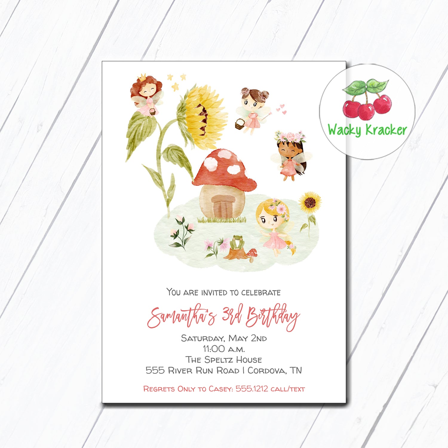 Fairy Birthday Invitation