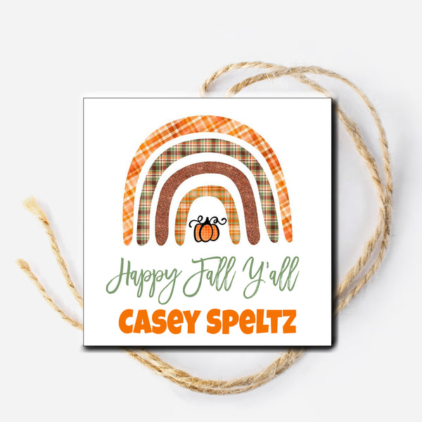Fall Rainbow Gift Tag