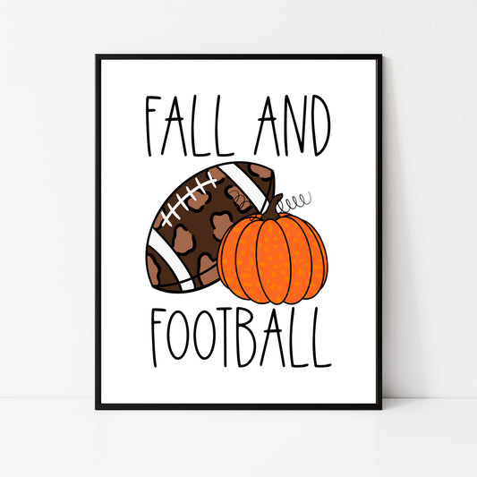 Fall and Football Wall Art