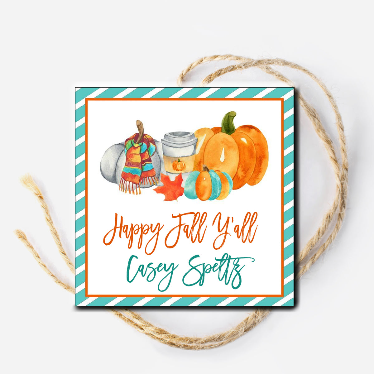 Happy Fall Y'all Gift Tag