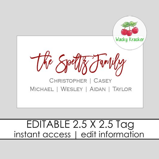 Family Gift Tag