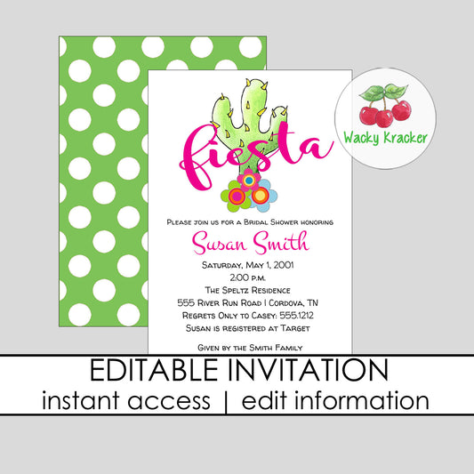 Fiesta Bridal Shower Invitation