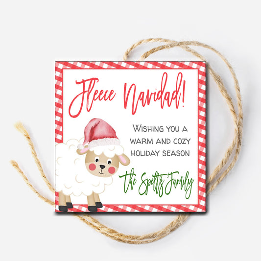 Fleece Navidad Gift Tag